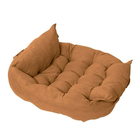 Portable Multi-Functional Multifunctional Pet Supplies Soft Sofa Warm Cushion Washable Four Season Kennel Mat Dog Bed Pet Ded Dog Cushion YELLOW S