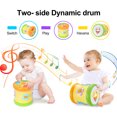 thumbnail image 3 of Tambour pour Bébé Dynamique à Deux Côtés, Jouet Musical Éducatif Roulant avec Lumière Colorée, 3 of 7