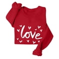 thumbnail image 4 of Valentine Shirts for Women Love Heart Sweater Casual Long Sleeve Crewneck Pullover Sweatshirts Valentines Day Tops XL, 4 of 5