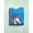 thumbnail image 3 of Unicorn Skull Neighing Sweatshirt Women -Smartprints Designs, Female Medium, 3 of 4