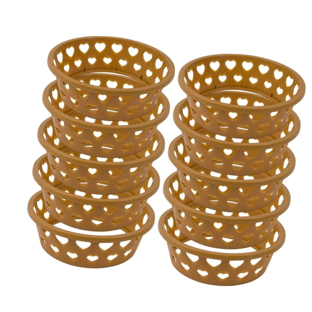 10 soportes redondos para sandía, expositores de frutas, multiusos, fáciles de limpiar y ahorran espacio. Marrón