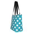 thumbnail image 6 of Lafuoo Sky Blue And White Polka Dot Pattern Canvas Backpack, Zipper Laptop Backpack Travel Bag Sports Bag Unisex-One Size, 6 of 7