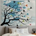 thumbnail image 2 of Orinice Birds Clouds Tree Tapestry Wall Hanging Unique Style Graphic Tapestries Home Wall Decor Art for Living Room Bedroom Apartment Farmhouse Dorm 60x50inch, 2 of 6