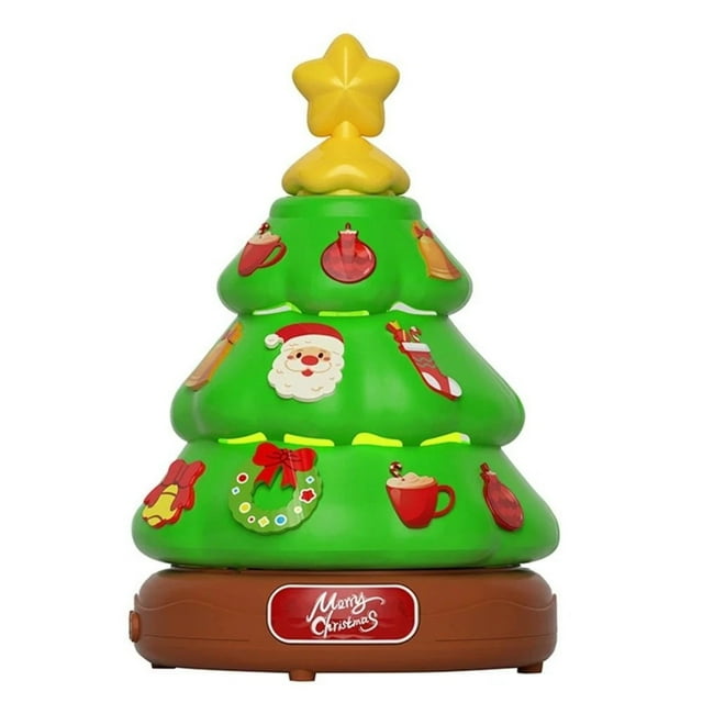 Yousi Automatic Bubble Machine Music Box Toy *1, Christmas Tree Bubble Machine with Festive Decor Usb Rechargeable Automatic Bubble Blower for Kids Holiday Indoor Outdoor Play