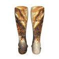 thumbnail image 6 of Pofeuu Golden Horned White Dragon Print Stockings, Adult Running Hiking Socks for Youth and Adult-One Size, 6 of 8