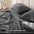 thumbnail image 5 of U by Bedsure Extra Deep Pocket King Sheets Set, Fits 18"-21" Mattresses, 4 Piece Soft Moisture Wicking Microfiber Bed Sheets, Dark Gray, 5 of 9