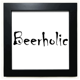 thumbnail image 1 of Elegante palabra beerholic Mesa de pared con marco cuadrado negro, 1 of 4