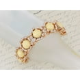 thumbnail image 2 of Alilang Golden Tone Crystal Rhinestone Sunshine Yellow Bead Stone Chain Fashion Bracelet, 2 of 4