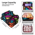 thumbnail image 3 of Paw Print Double Layered Insulated Refrigerated Lunch Bag with Two Compartments - Large Capacity Handheld Lunch Bags, 3 of 6