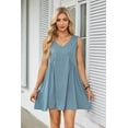 thumbnail image 2 of Eternatastic Womens Summer Casual Sleeveless Tank Dress V Neck Mini Dresses Beach Sundress with Pockets, 2 of 6