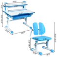 thumbnail image 2 of Costway Chaise de Bureau pour Enfants Réglable en Hauteur Table d'Étude, 2 of 10