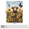 thumbnail image 4 of JRXY  Highland Cow Blanket Cute Pig Blanket Sunflower Decor Cow Gifts Throw Blanket for Girls Boys Kids Adults Couch Bed Sofa All Seasons White, 4 of 6