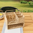 Better Homes & Gardens Resin Rattan Allinone Serving Caddy, Beige