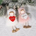 thumbnail image 5 of HUONA 2pcs Plush Antler Angel Decorative Pendant Pair of Love and Peace Loving Guardian Angel for Christmas Party New Year Birthday Wedding Decoration, 5 of 10