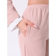 thumbnail image 5 of DARING DIVA Women's  Soft Waffle Cotton Pajamas Long Sleeve with Pants Set XS Pink, 5 of 7