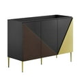 thumbnail image 1 of Pemberly Row 48" Bathroom Vanity Cabinet (Sink Basin Not Included) in Black Gold, 1 of 9