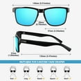 thumbnail image 6 of LINVO Polarized Sunglasses for Men Women Square Mirrored Trendy Shades for Fishing Beach Driving UV400 Protection, 6 of 7
