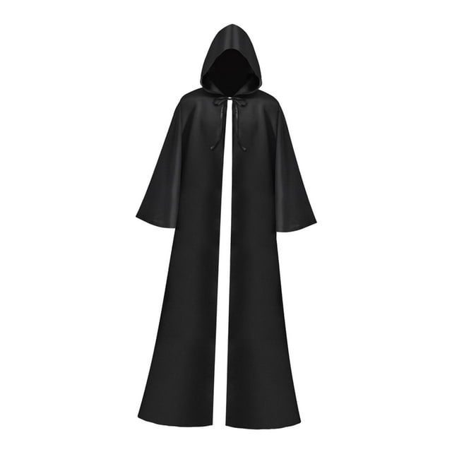 Cape d'Halloween Wizard Longue à Capuche pour Carnaval Punk Fête Spectacle L