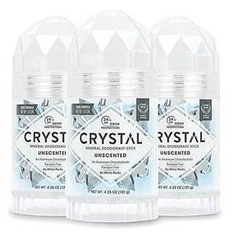 CRYSTAL Deodorant スティック4.25Oz（3パック） Crystal Body Mineral Deodorant Stick, Unisex, Unscented, 4.25 oz