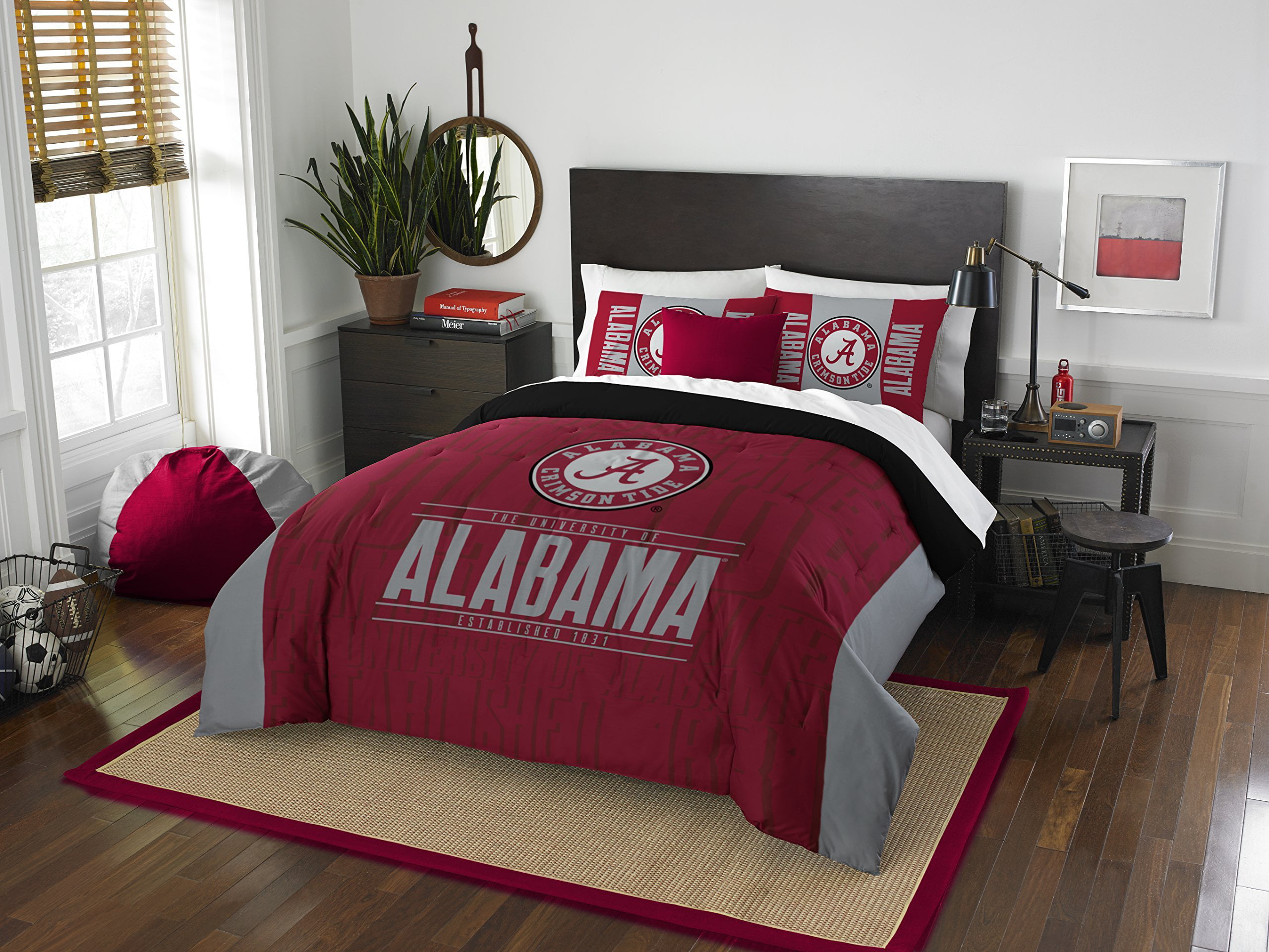 Twin Team Color College Covers Alabama Crimson Tide Comforter Only