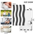 thumbnail image 4 of Ryvnso White with Black Line Stripe Cotton Hand Towels Sets Face Towel 2 PCs Bathroom Decorative, 4 of 7