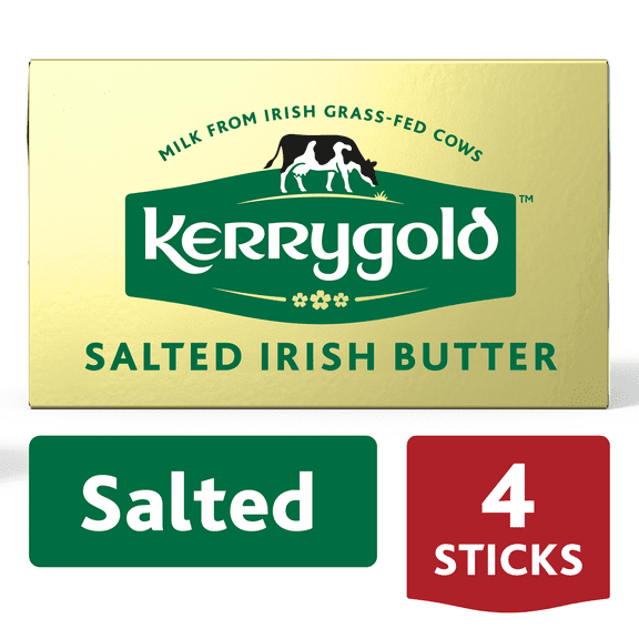 Kerrygold Irish Grass-fed Salted Butter Sticks, 16oz 4x4oz