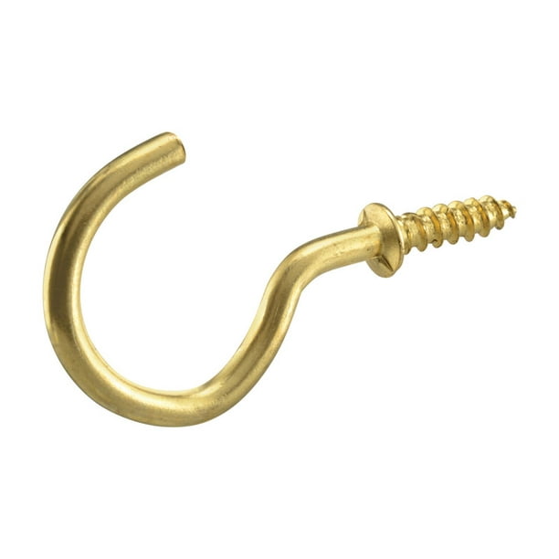 Hillman BrassPlated Gold Metal Cup/Picture Hook 1 lb. 8 pk Walmart