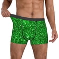 thumbnail image 2 of Kdxio Men's Boxer Briefs with Green Glitter Print - Comfortable and Breathable Underwear for Everyday Wear, 2 of 7