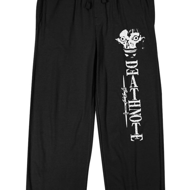Death Note Ryuk Title Logo Men's Black Sleep Pajama Pants