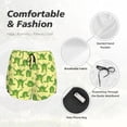 thumbnail image 4 of Yiaed Funny Frogs Print Women's Running Shorts with Liner 3 Zipper Pockets Elastic Workout Athletic Gym Yoga Shorts-XX-Large, 4 of 7
