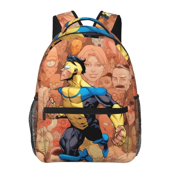 Invincible Backpacks All Over Print Cartoon College School Laptop Bag Bookbag Students Travel Work Shoulder Bag Daypack