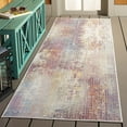 thumbnail image 2 of SAFAVIEH Rainbow Kameron Abstract Indoor/Outdoor Runner Rug, Navy/Rust Gold, 2'6" x 8', 2 of 6