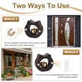 thumbnail image 4 of Uxcell 1-Pack Magnetic Shopkeepers Bell for Door Opening, 3inch/7.7cm Beech Vintage Wind Chime Doorbell with Brass Bell for Front Porch/Garden/Backyard [Brown, Cat Shape], 4 of 6
