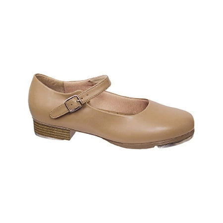 Beige Leather-Like Mary Jane Non-Skid Sole Rhythm Tones Tap Shoes 5-11