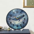 thumbnail image 4 of Yayeee Wall Clock Battery Operated 9.5" Silent Quartz Non-Ticking for Living Room Decor, Night Floating Whale, 4 of 8
