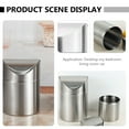 thumbnail image 4 of REACHISE Stainless Steel Car Trash Can with Lid, Mini Ash Bin and Kitchen Garbage Container for Vehicle and Home Use, 4 of 8
