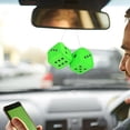 thumbnail image 4 of HUGFEGWE Car Interior Hanging Fuzzy Dice - Mirror Hanging Couple Fuzzy Plush Dice | Auto Rear Mirror Plush Pendant | Lorry Rear View Mirror | Colorful Heart Embroidered Fuzzy Plush Dice CJB91-4565, 4 of 7