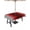 Grey, red, variant on Outdoor Tablecloth with Umbrella Hole and Zipper, Dark Red Grey Black Ombre Waterproof Patio Tablecloth for Dining 52''x70'', Farmhouse Gradient Minimalist Wipeable Table Cover for Picnic BBQ Party