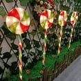 thumbnail image 5 of EUDIDV Xmas Decorative Lights 4 Pack Christmas Solar Lights Outdoor, 80LED Lollipop Peppermint Lights, Candy Cane Christmas Decorations With Warm For Xmas Holiday Patio Yard Festive String Lights, 5 of 7