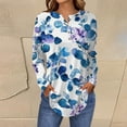 thumbnail image 2 of Cqxid525 Women's Long Sleeve T-Shirts Long Length Sleeve Womens Tops 2025 Spring Neck Casual Print Tunic T-Shirtss Three Quarter Length Womens Tops Xxl Gray, 2 of 5