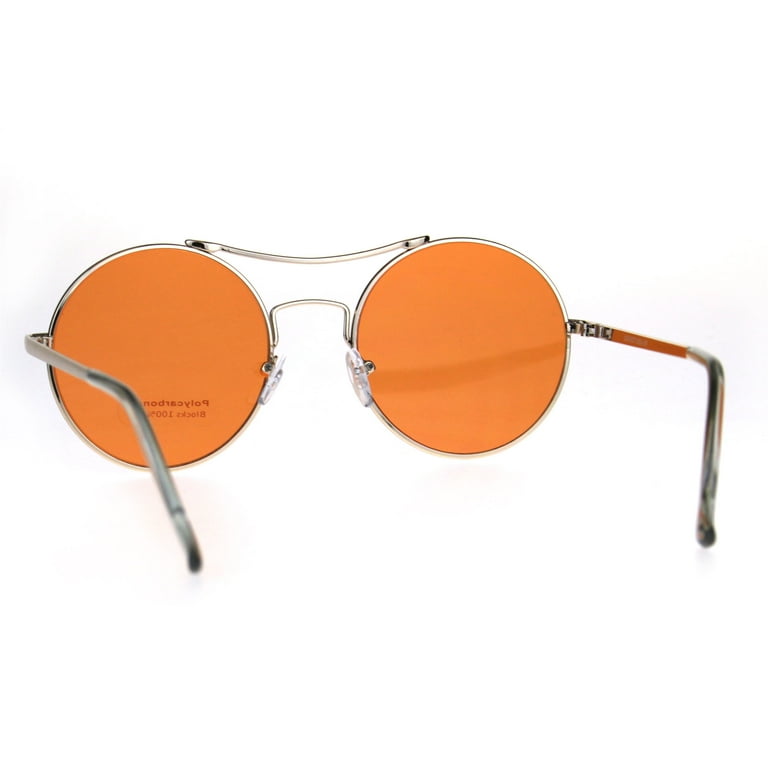 Pop Color Hippie Groovy Circle Round Lens Top Bridge