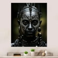 thumbnail image 2 of Designart "Tribal African Masks III" African Tribes Metal Art Living Room, 2 of 5