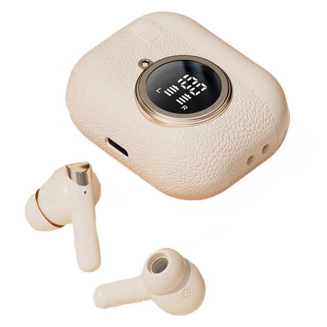 LUVCLS Auriculares Bluetooth verdaderos HFINGAQEX Auriculares internos con cancelación activa de ruido Auriculares Bluetooth con pantalla LED