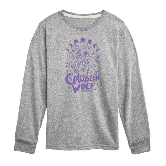 Monster High - Clawdeen Wolf Moon Phases - Toddler And Youth Long Sleeve Graphic T-Shirt