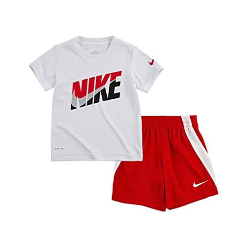 boys red nike shorts