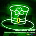 thumbnail image 5 of UPONRAY St. Patrick's Day Hat Neon Signs, 12.5"*12.5" Dimmable & USB-Powered LED Neon Light, Stylish Wall Decor for St. Patrick's Day Party, Home, Shop, Restaurant, Bar, 5 of 10