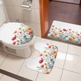 thumbnail image 5 of Farmhouse Floral Bathroom Rugs Set Nature Colorful Wildflower Spring Botanical Non Slip Absorbent Soft Bath Mats 3 Piece Set with Bathroom Rug, U-Shaped Floor Mat, Toilet Seat Cover Large Size, 5 of 9