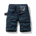 thumbnail image 2 of IROINNID Reduced Cargo Shorts for Men Plus Size Cargo Shorts Multi-Pockets Relaxed Summer Beach Shorts Pants,Dark Blue, 2 of 3