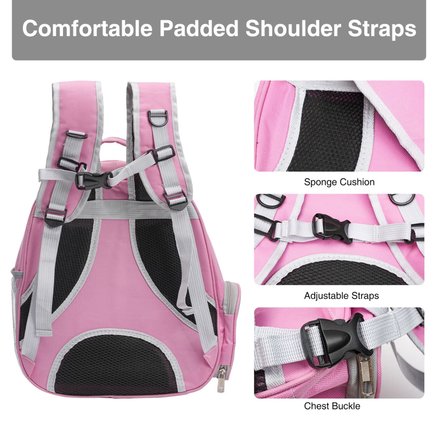 Vivicreate Cat Backpack Carrier, Ventilated Pet Bag for Small Dogs and Cats, Breathable Travel Carrier