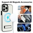 thumbnail image 4 of Case for iPhone 15 Pro Max for Men Women, Compatible with Magsafe, Stylish Ultra Slim Anti-Slip PU Leather Drop Protective Luxury Lightweight Bracket Phone Cover for iPhone 15 Pro Max, White, 4 of 8